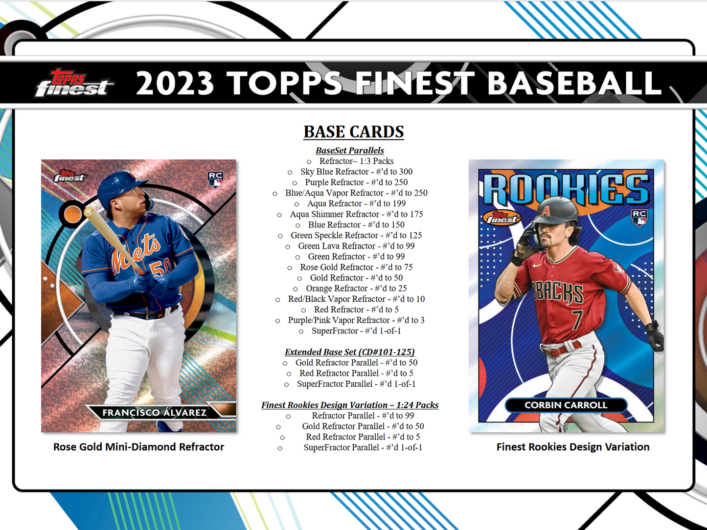 2023 Topps Finest Baseball Hobby 8 Box Case