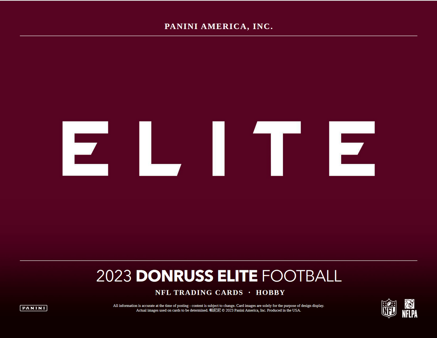 2023 Panini Donruss Elite Football Hobby 12 Box Case