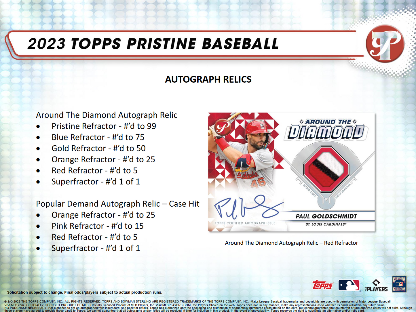 2023 Topps Pristine Baseball Hobby 8 Box Case