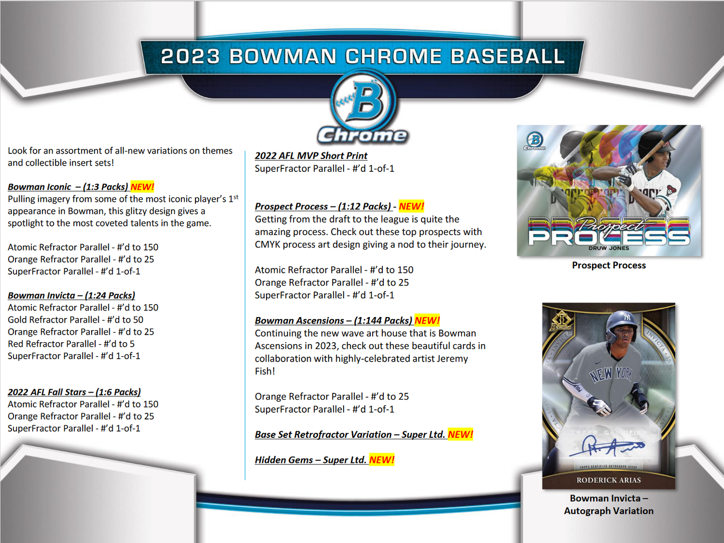 2023 Bowman Chrome Baseball Hobby 12 Box Case