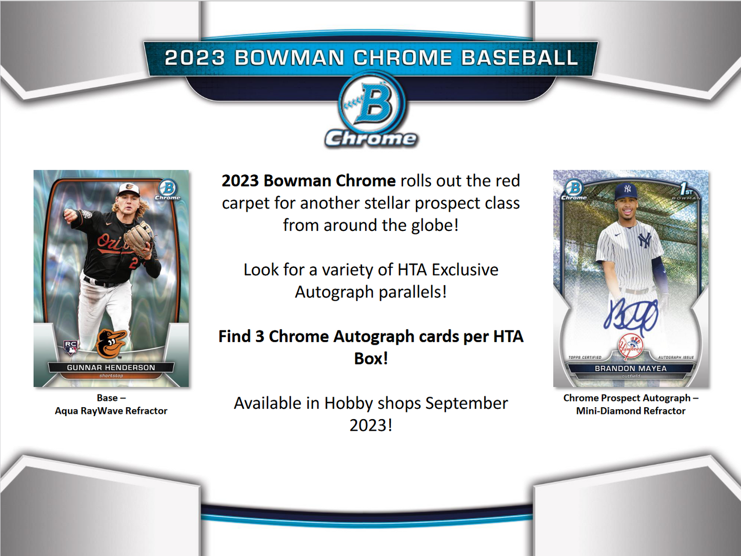 2023 Bowman Chrome Baseball HTA Choice 12 Box Case